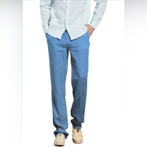 Men's Casual Lightweight Linen Trousers
